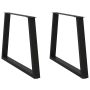 Valgomojo stalo kojelės, V formos, 2 vnt., juodos, 90x(72-73,3) cm, plienas