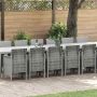 Sodo valgomojo komplektas su pagalvėmis 17 pcs Šviesiai pilka