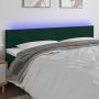 Galvūgalis su LED, tamsiai žalias, 180x5x78/88cm, aksomas