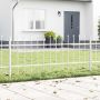 Sodo tvora 9 pcs Balta 15,3 x 0,6 m Miltelinis plienas
