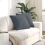 Sofa Pagalvės 2 pcs Tamsiai pilka 50 x 50 cm Kordūrinis audinys