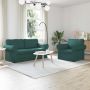 Sofa 2 pcs Tamsiai žalia 175 x 82 x 80 cm audinys
