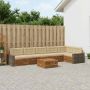 Lauko sofos komplektas 7 pcs Natūralus ir bežinis