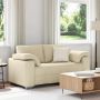 Dvivietė sofa Kreminė 160 cm audinys