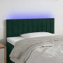 Galvūgalis su LED, tamsiai žalias, 100x5x78/88cm, aksomas