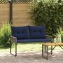 Lauko suolas Pilkas ir tamsiai mėlynas 118 x 55 x 82 cm