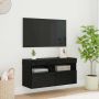 TV sieninė spintelė Juodas ąžuolas 80 x 30 x 40 cm