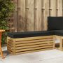 Lauko sėdynė suolelis su pagalve Balta 115 x 43 x 45 cm