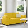 Dvivietė sofa, geltona, 180x77x82 cm, aksomas