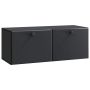 Sieninė TV spintelė Juoda 78,5 x 31 x 30 cm Apdirbta mediena
