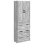Spintelė 2 pcs Pilka Sonoma 66 x 34,5 x 87 cm Apdirbta mediena