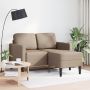 Dvivietė sofa su šezlongu, L formos, kapučino spalvos, 125 cm, dirbtinė oda