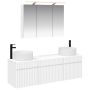 Vonios spintos komplektas 4 pcs Balta 100 x 14,5 x 70 cm