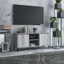 TV spintelė su metalinėmis kojomis, pilka ąžuolo, 103,5x35x50cm