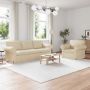 Sofa 2 pcs Kreminė 215 x 82 x 80 cm audinys