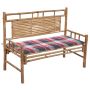 Sodo suoliukas su pagalvėle, 120cm, bambukas (41504+314084)