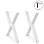 Valgomojo stalo kojos, 2 vnt., baltos, 70x(72-73,3) cm, plienas