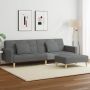 Dvivietė sofa-lova su pakoja, tamsiai pilkos spalvos, audinys