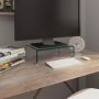TV stovas/monitoriaus pakyla, skaidrus stiklas, 40x25x11 cm