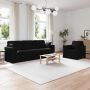 Sofa 2 pcs Juoda 228 x 78 x 80 cm Aksomas