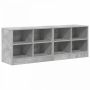 Lovos spintelė su lentyna 2 pcs Betono pilka 66 x 33 x 48 cm