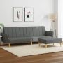 Dvivietė sofa-lova su pakoja, tamsiai pilkos spalvos, audinys