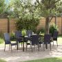 Sodo valgomojo komplektas 7 pcs Juoda