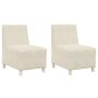 Modulinis sofa vienetas be rankų 2 pcs Kreminė 55 x 74 x 82 cm