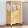 Virtuvės vežimėlis MONZA, 48x40x88,5cm, pušies medienos masyvas