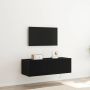TV sieninė spintelė 2 pcs Juodas ąžuolas 100 x 35 x 31 cm