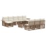Sodo Sofų Rinkinys 11 pcs Smėlio poliratanas