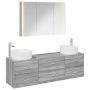 Vonios baldų rinkinys 4 pcs Pilka Sonoma