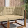 Lauko sofa pagalvėlė 3 pcs Smėlio Poliesteris