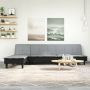 L formos sofa-lova, šviesiai pilka, 255x140x70cm, audinys