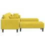 Sofa su pagalve 3 pcs Geltona Aksomas