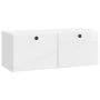 Sieninė TV spintelė Itin blizgi balta 78,5 x 31 x 30 cm