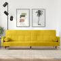 Sofa-lova su pagalvėlėmis, geltonos spalvos, aksomas