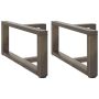 Kavos staliuko kojelės, 2 vnt., juodos, 70x25x(30-31) cm, plienas