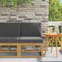 Lauko sofos komplektas Balta ir antracito 59 x 63 x 73 cm