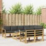 Lauko sofos komplektas 9 pcs Balta ir antracito Poliesteris