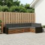 Lauko sofos komplektas 5 pcs Natūralus ir antracitas