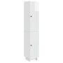Spintelė 2 pcs Itin blizgi balta 34,5 x 33 x 90 cm