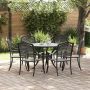 Sodo valgomojo komplektas 7 pcs Juoda Aliuminis
