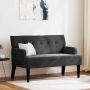 Česterfildo suolas Juoda 112 x 65,5 x 75 cm Aksomas