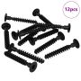 Lizdas su dangteliu varžtas 12 pcs Juoda M5 x 40 mm Geležis