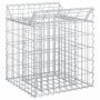Gabioninė pakelta lova Sidabro 50 x 50 x 60 cm Cinkuota plienas