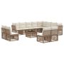 Sodo Sofų Rinkinys 13 pcs Smėlio poliratanas
