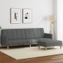 Dvivietė sofa-lova su pakoja, tamsiai pilkos spalvos, audinys
