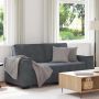 Dvivietė sofa, tamsiai pilka, 180x78x84 cm, aksomas