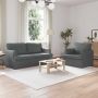 Sofa 2 pcs Tamsiai pilka 162 x 80 x 85 cm audinys